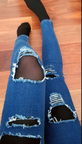 Unter jeans strumpfhose Strumpfhosen unter