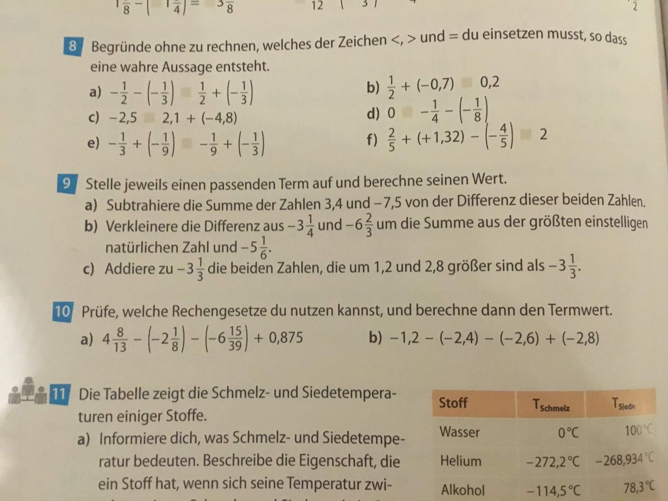 Differenz Subtrahiere die Summe der Zahlen 3,4 und -7,5 von der Differenz dieser ...