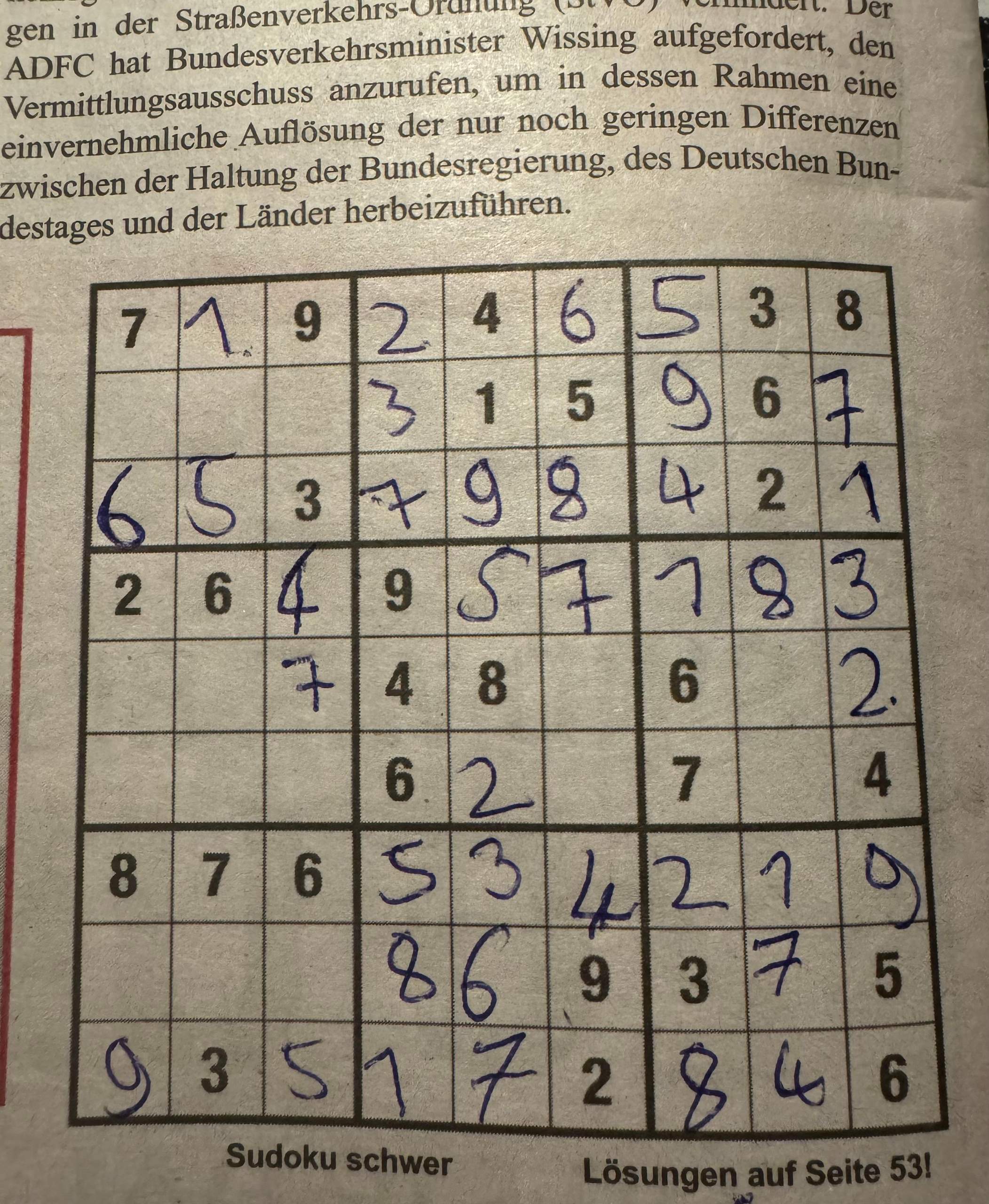 Sudoku lösen ohne raten? (Rätsel)