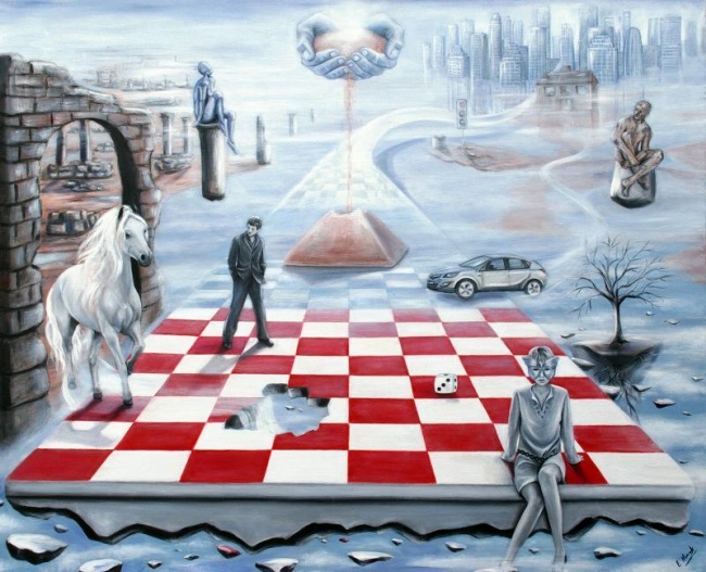 Ich wünsche guten rutsch ins neue jahr Symbolik in der Kunst: Schachbrett (Bedeutung, Analyse, Interpretation)