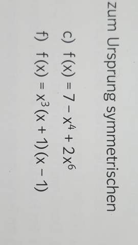 Symmetrisch Zum Urspung Schule Mathe Funktion
