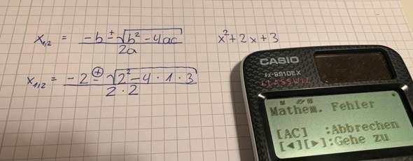 Syntax Rechenfehler Bei Der Abc Formel Mathe Mathematik Rechnung