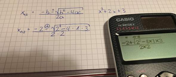 Syntax Rechenfehler Bei Der Abc Formel Mathe Mathematik Rechnung