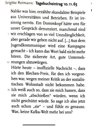 Tagebuch Brigitte Reimann Leben in der DDR?