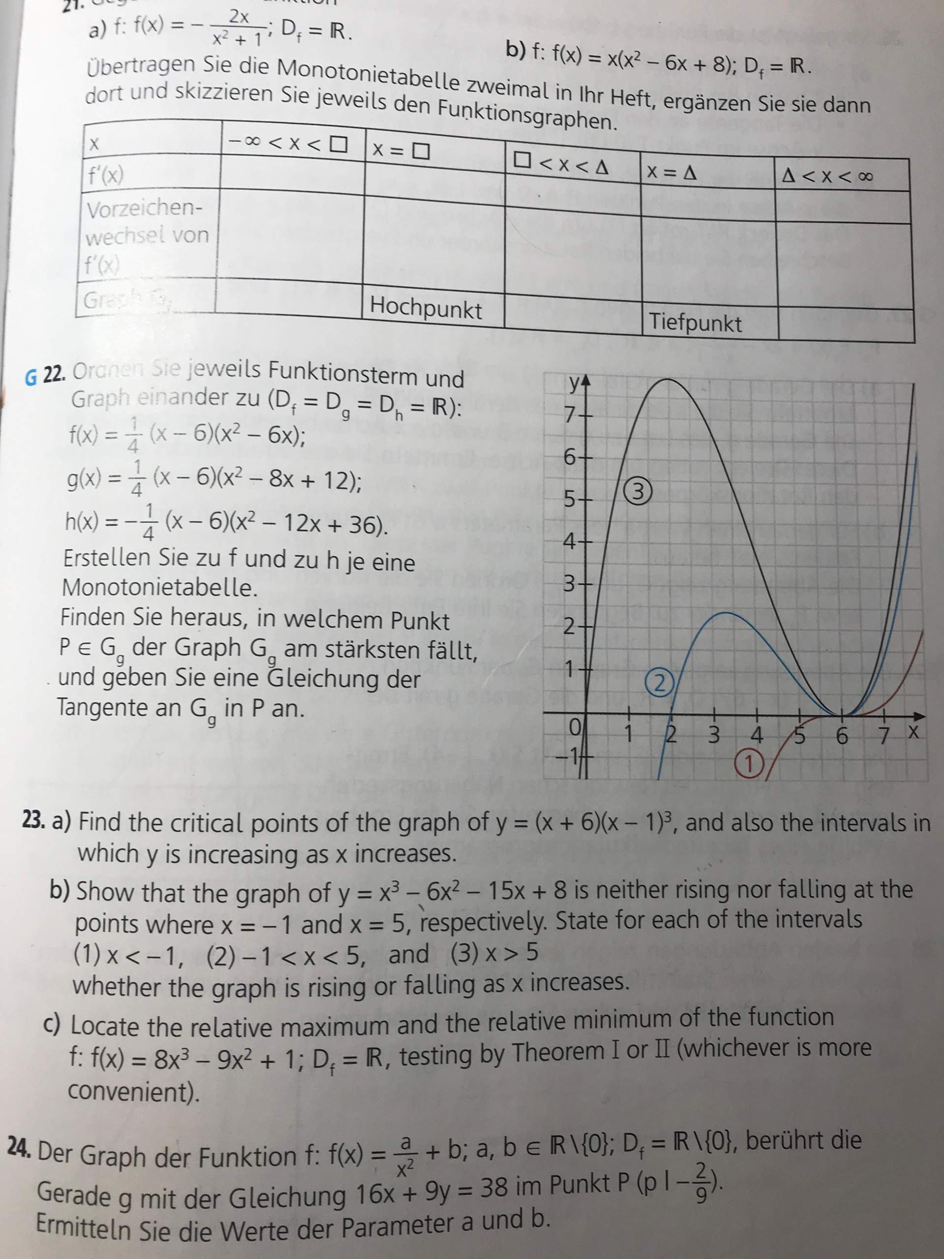 Tangentensteigung im Punkt p Mathematik? (Schule, Mathe, Funktion)