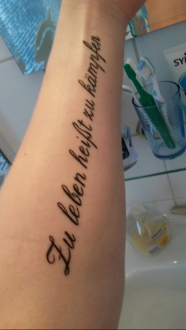 Get Zu leben heisst zu kaempfen tattoo For Android Zu Leben Heisst Zu Kaempfen Tattoo