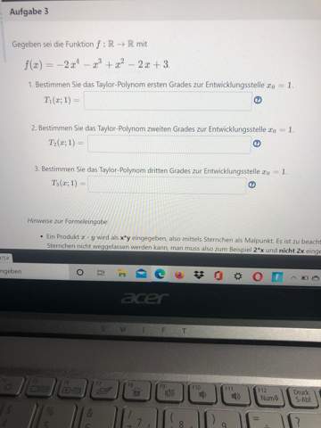 - (Mathe, Mathematik, Taylorentwicklung)