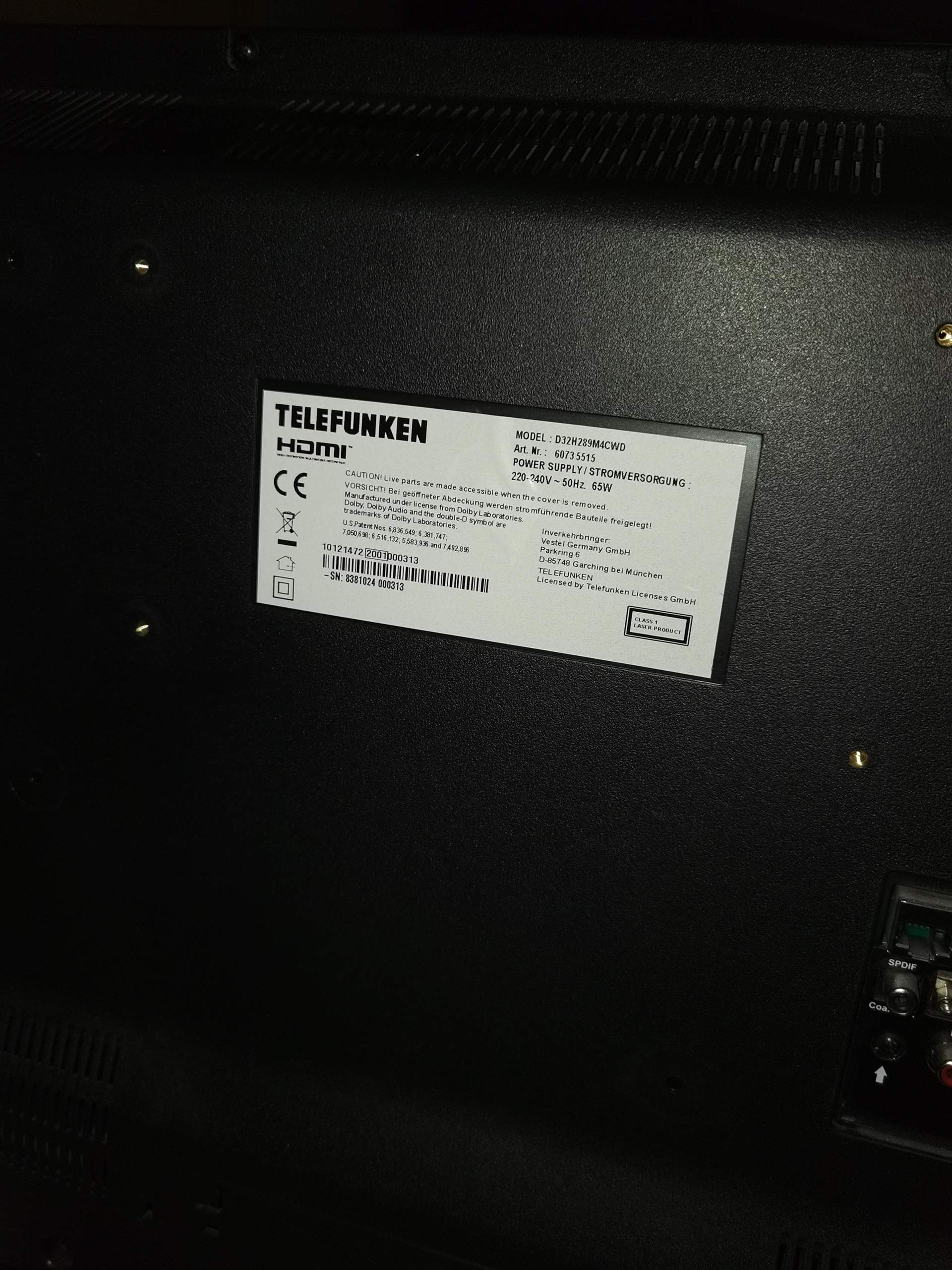 Telefunken TV geht nicht mehr an? (Computer, Technik, Technologie)