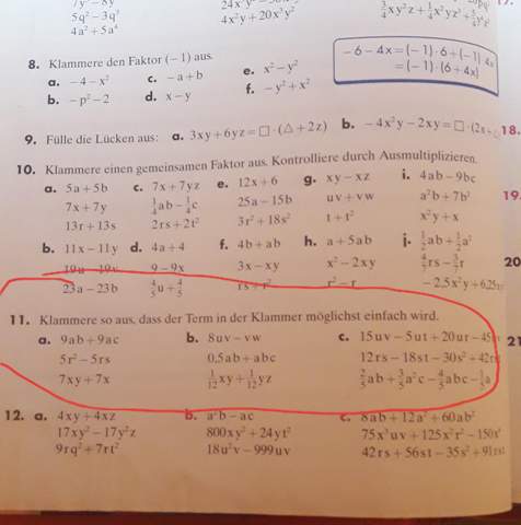 Terme Ausklammern Schule Mathe Terme Ausklammern Schule Mathe