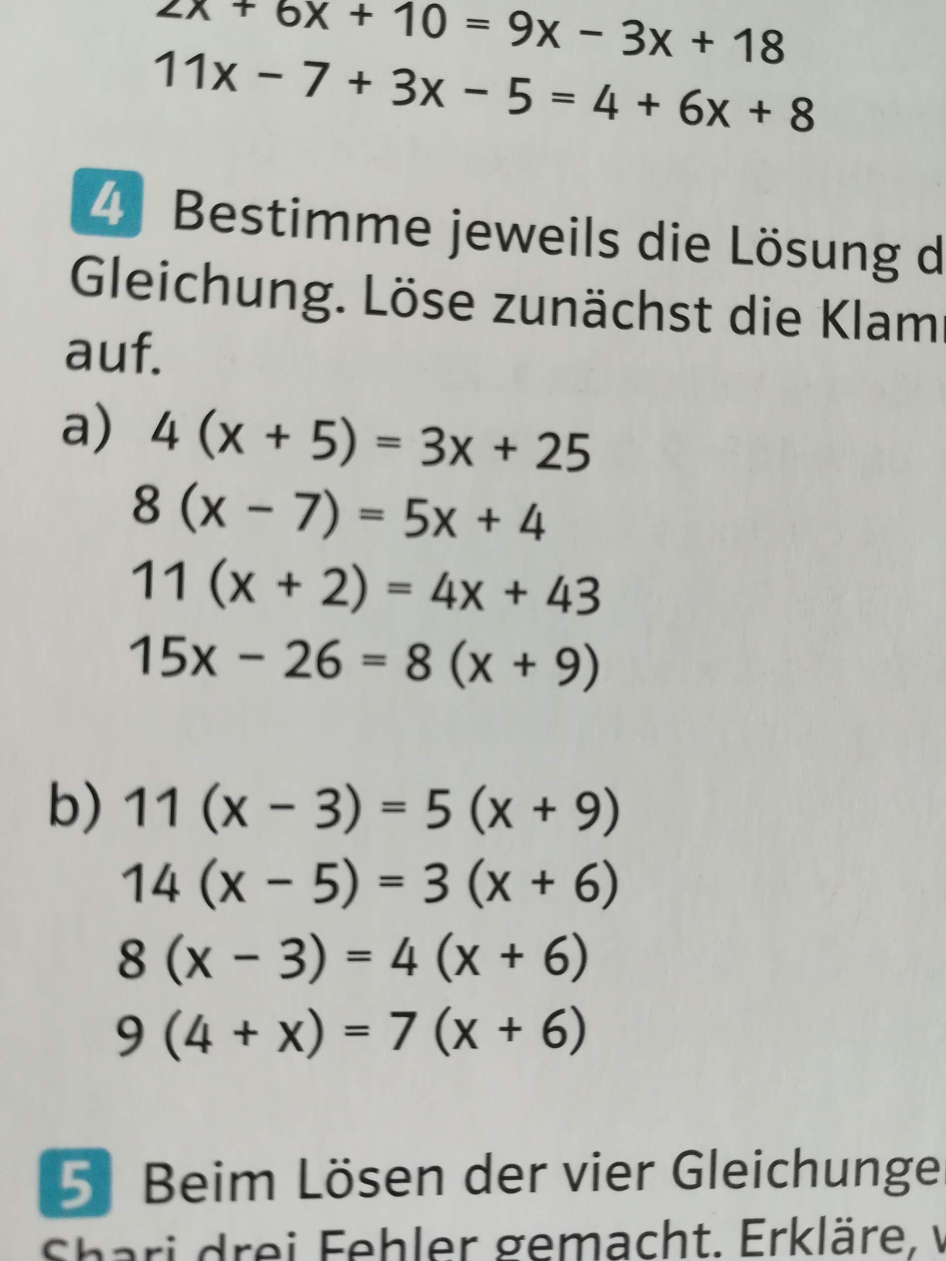 Terme mit Klammern Schule Mathematik Gleichungen 