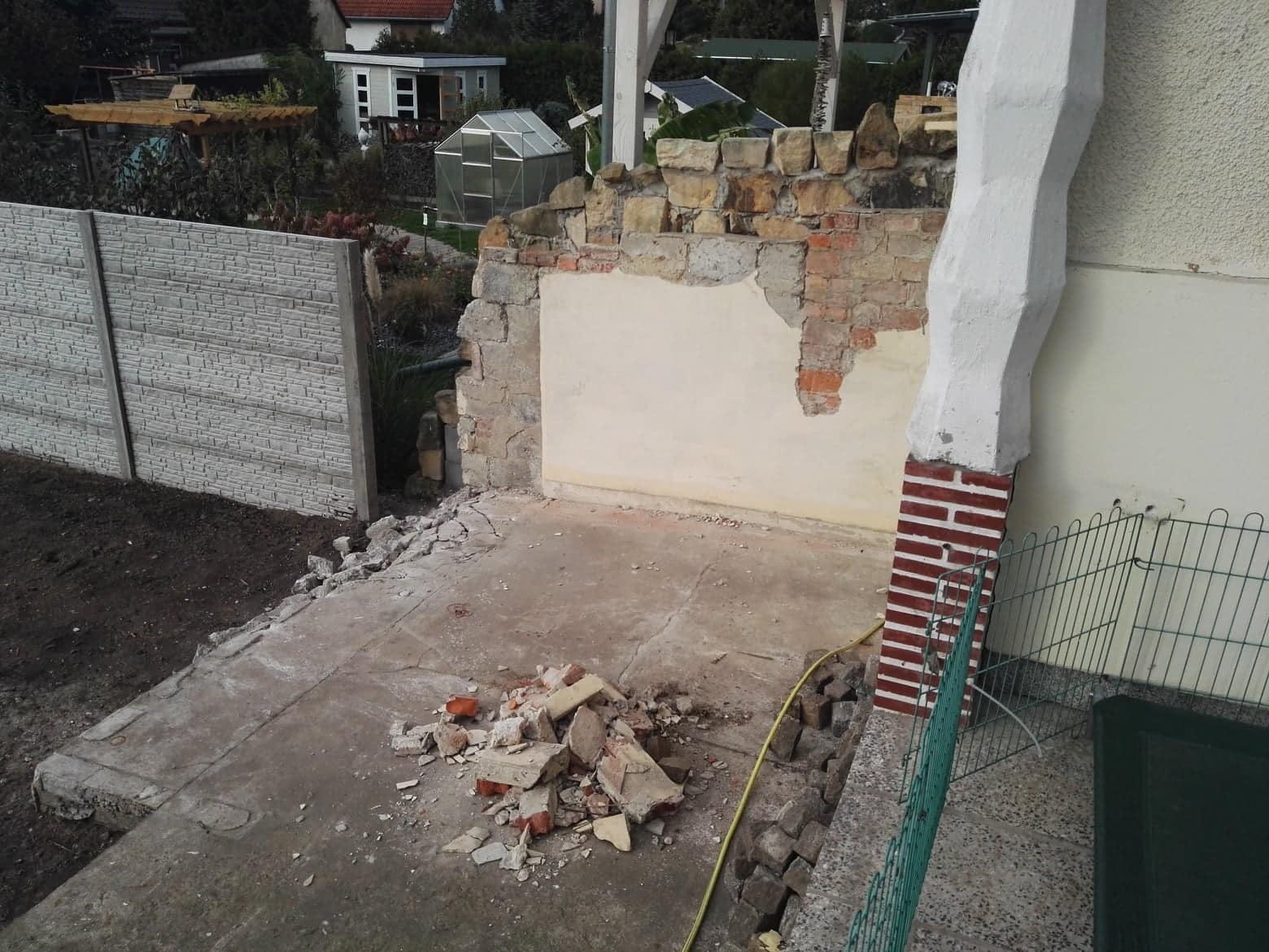 Terrasse aufschütten mit Bauschutt? (Recht, Garten, Terrassenbau)