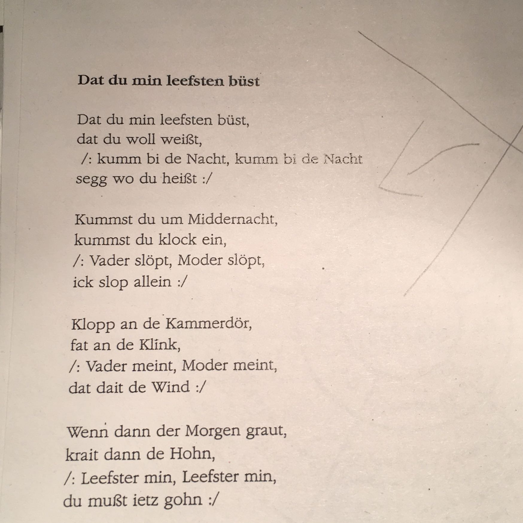 Text Analyse Dat Du Min Leevste Büst Lied Deutsch Grammatik