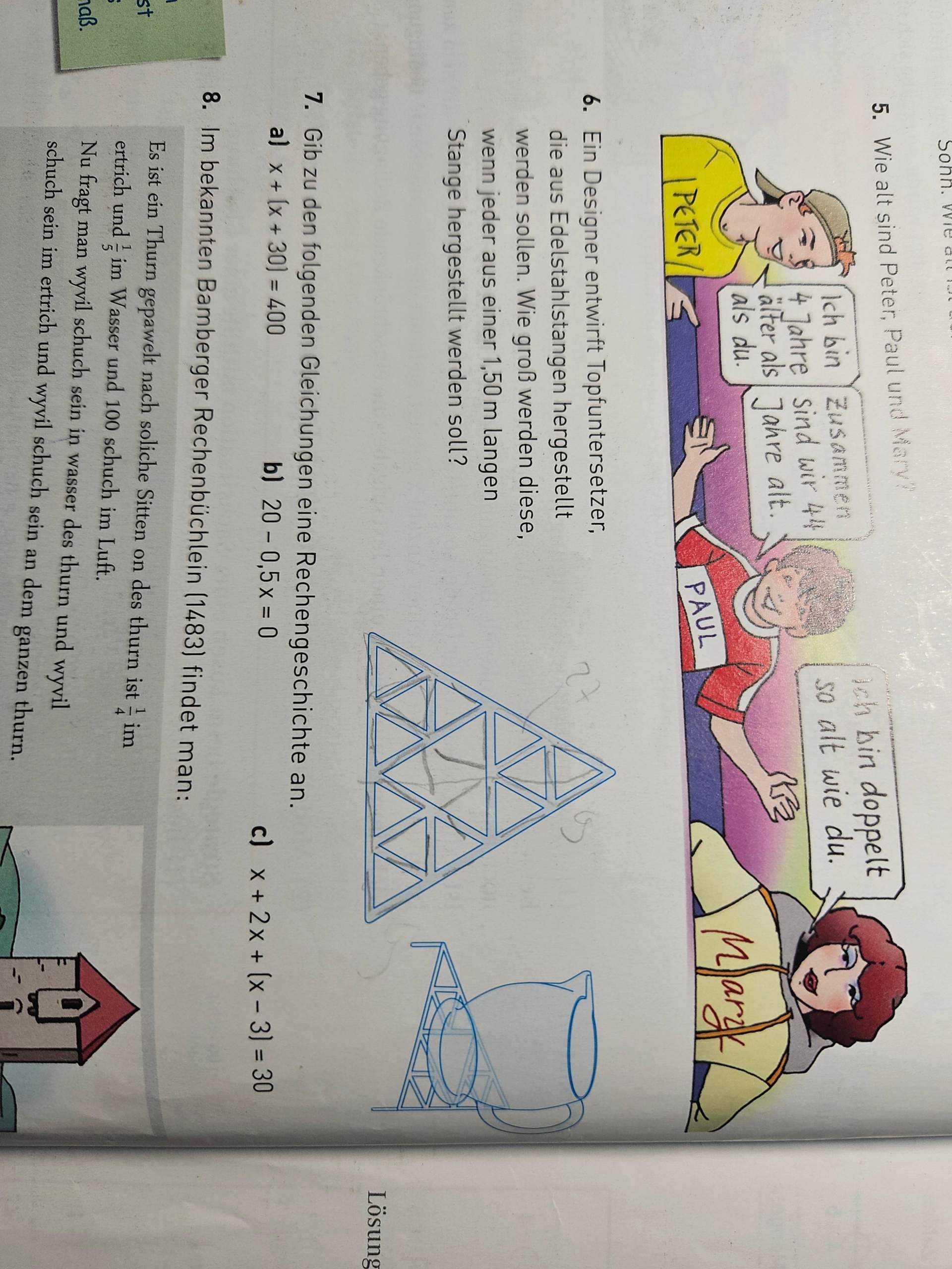 Textaufgabe Gleichungen? (rechnen, Mathematiker, Terme)