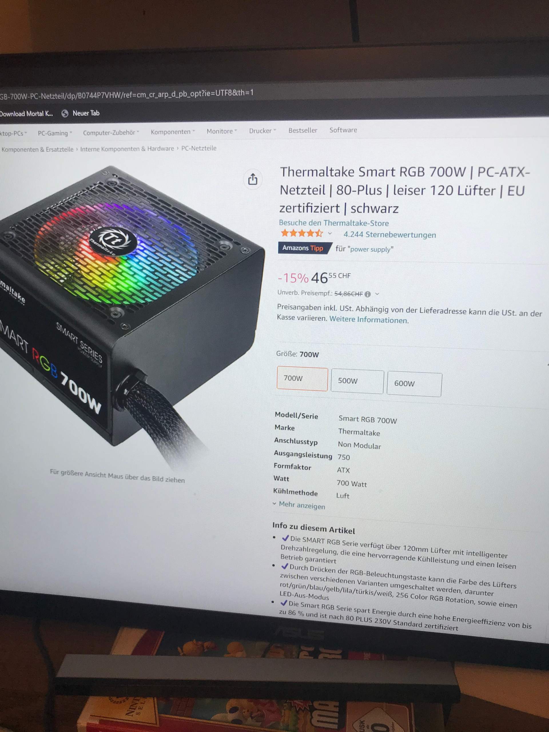 Thermaltake Smart RGB 700w guter Netzteil? (Computer, Technik, PC)