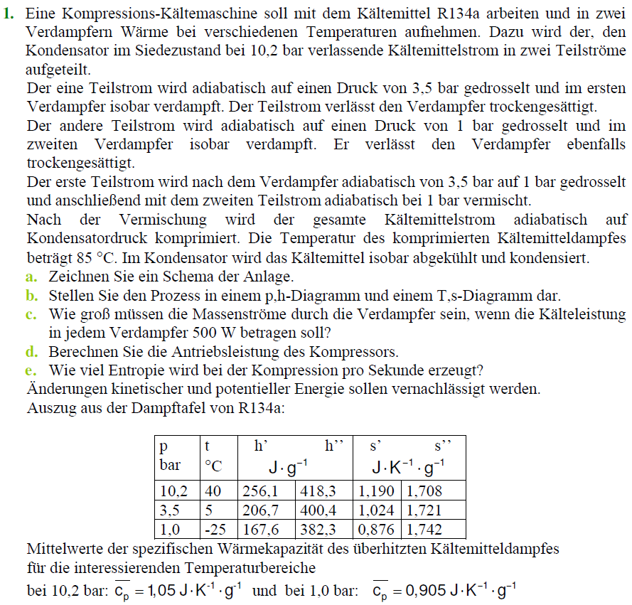 Thermodynamik Massenstrom berechnen? (Formel)