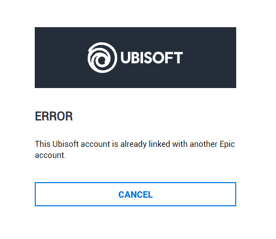 "This Ubisoft account is already linked with another Epic account" Epicgames Far Cry 5 Angebot?