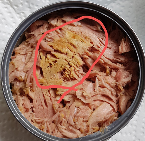 Thunfisch Komische Verfarbung Lebensmittel Thunfisch Komische Verfarbung Lebensmittel
