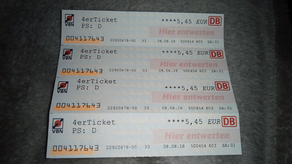  - (Bahn, Ticket, Bremen)