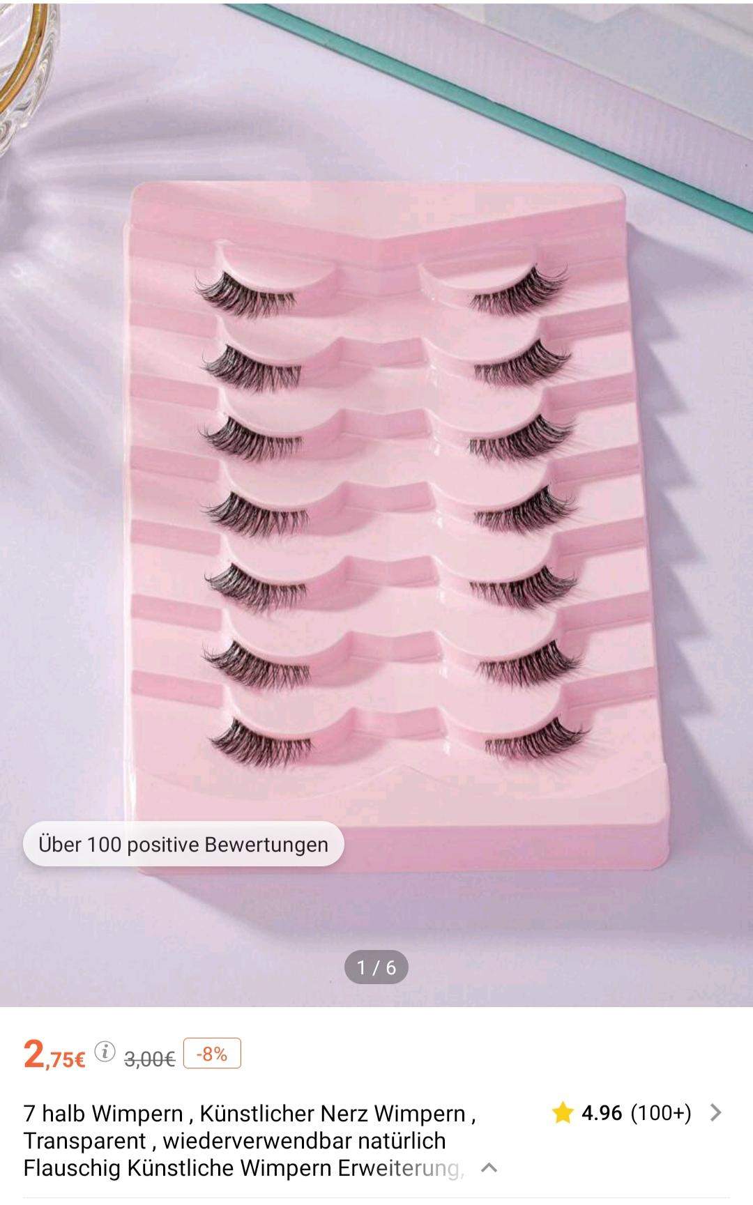 2 Paar Falsche Wimpern – Pink, Mit Pailletten, Lockig & Voluminös, 10,6x5,3 Cm, Für Bühne, Kostüme, Partys Oder Auffälliges Make-up