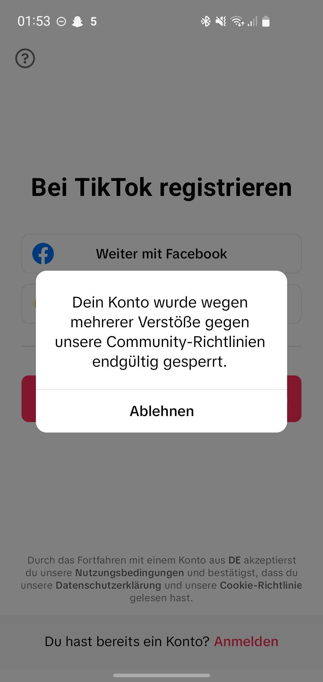 Tiktok Ban? (Konto, Bann, Konto-gesperrt)