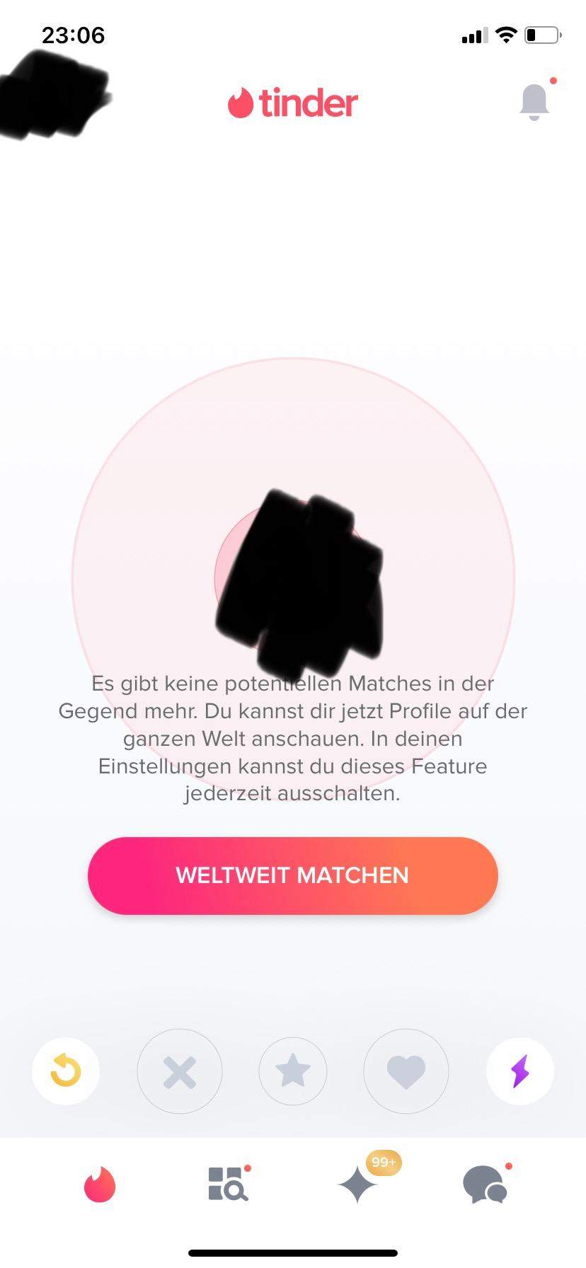 Tinder warum keine potentiellen Matches in meiner Nähe? (Liebe und Beziehung, Dating App)
