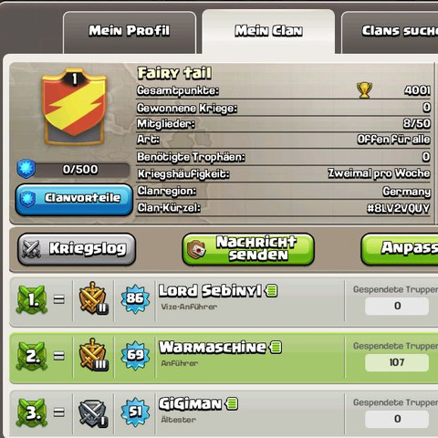 Fairy tail - (Anime, clash of clans, Clan)