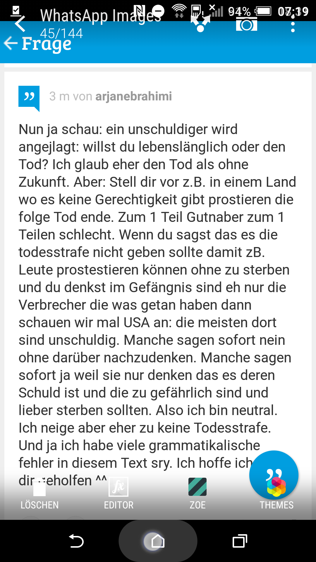 Seid ihr für oder gegen die Todesstrafe, mit Begründung ...