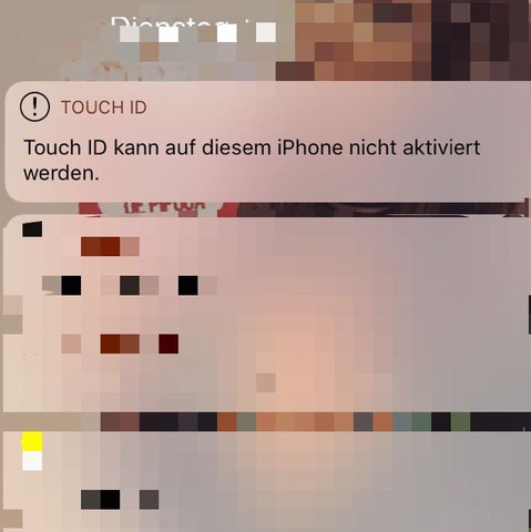 Nach dem Neustarten  - (iPhone, Apple iPhone, Touch ID)