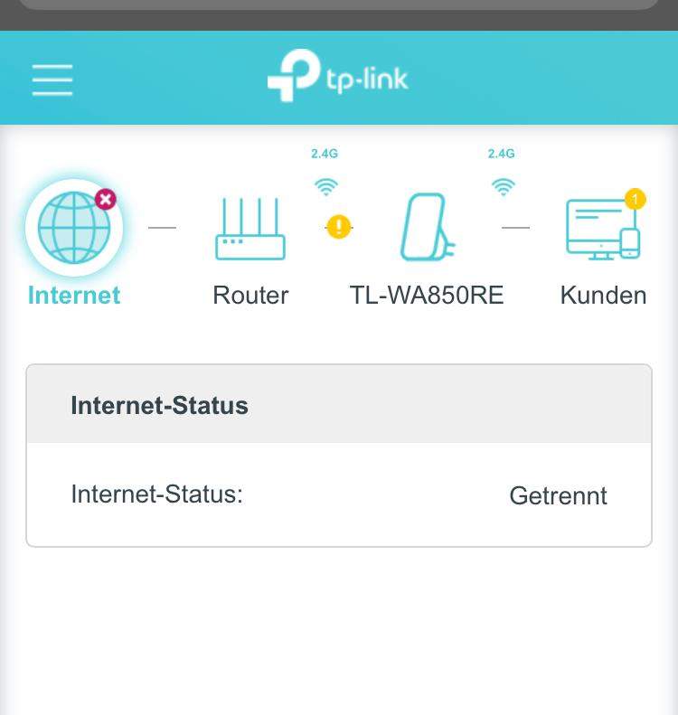 TPLink Repeater WA850RE verbindet sich nicht? Technik,