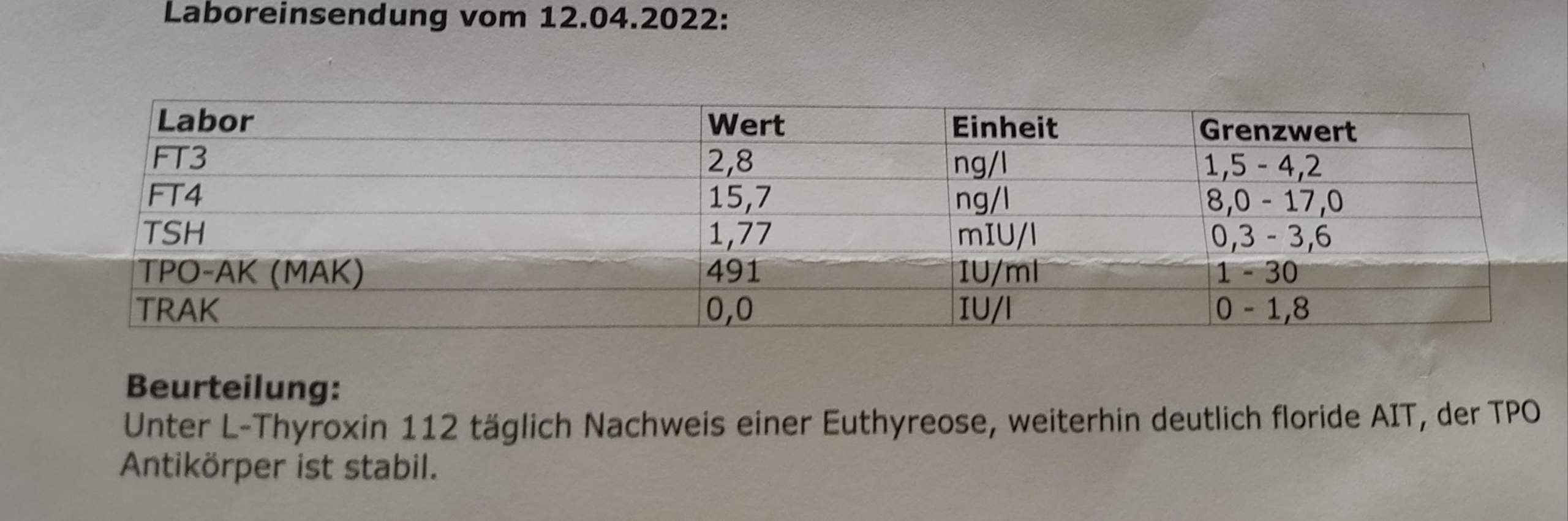 TPO-AK Schilddrüsenwert zu hoch? (Gesundheit und Medizin, Medizin