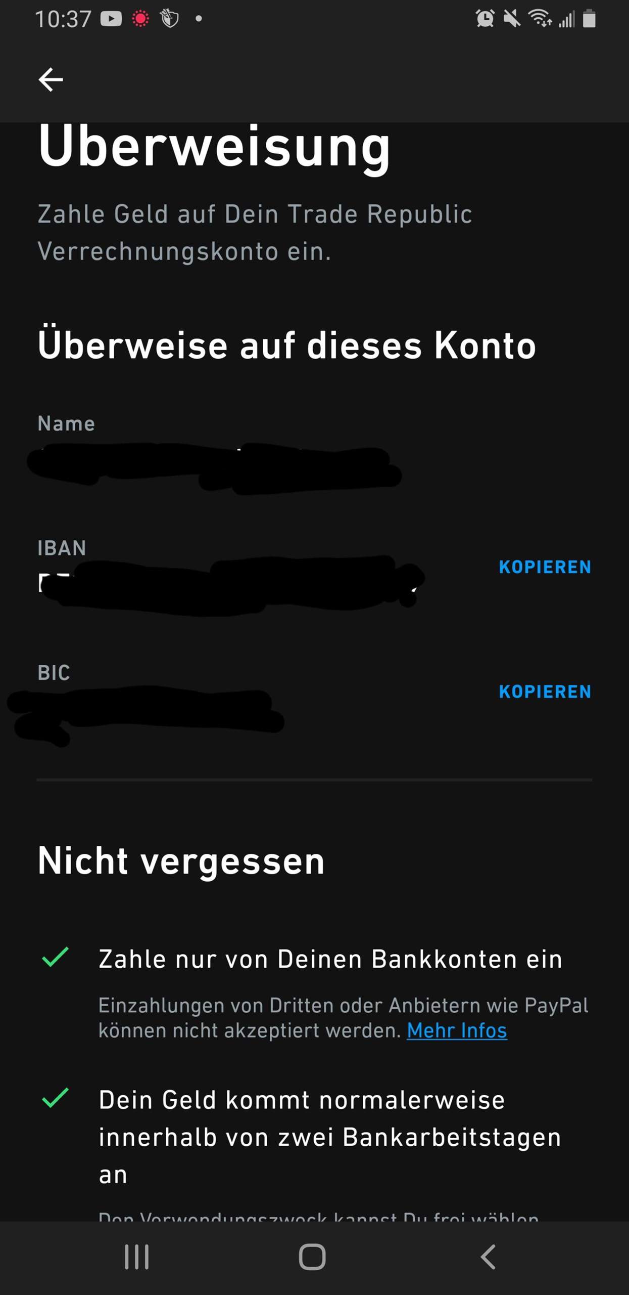 Trade Republic Zahlungsmethode ändern? (Wirtschaft und Finanzen, Aktien, Trading)