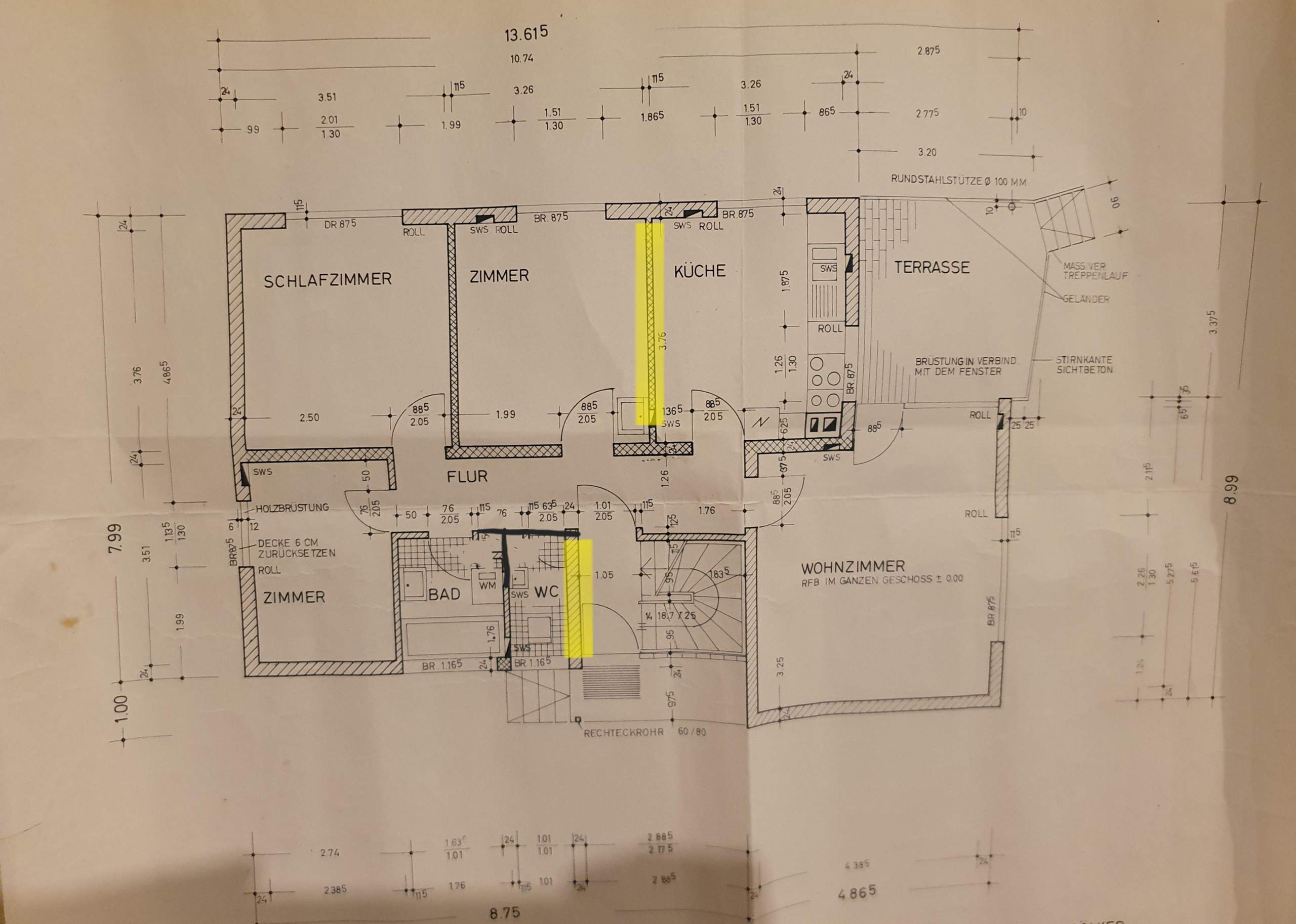 Wie Erkennt Man Eine Tragende Wand Im Bauplan www.gutefrage.net