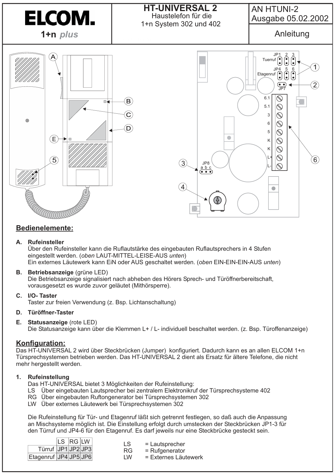 Türsprechanlagen Anschluss, Elcom HT-Universal 2? (Elektrik, Kabel ...