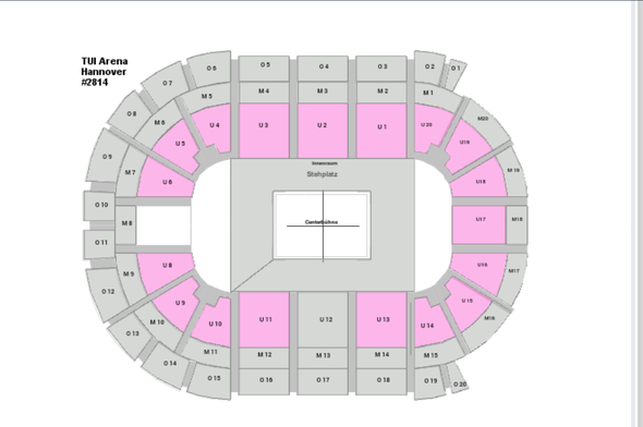 Sitzplan der Arena - (Konzert, Hannover)