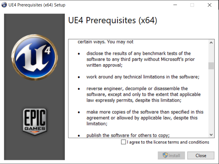 ue4 prerequisites x64 download windows 10