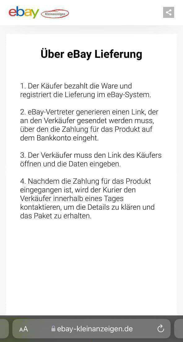 Tür Zu Tür Lieferung Ebay Kleinanzeigen Über Ebay Lieferung? (Betrug, Kleinanzeigen)