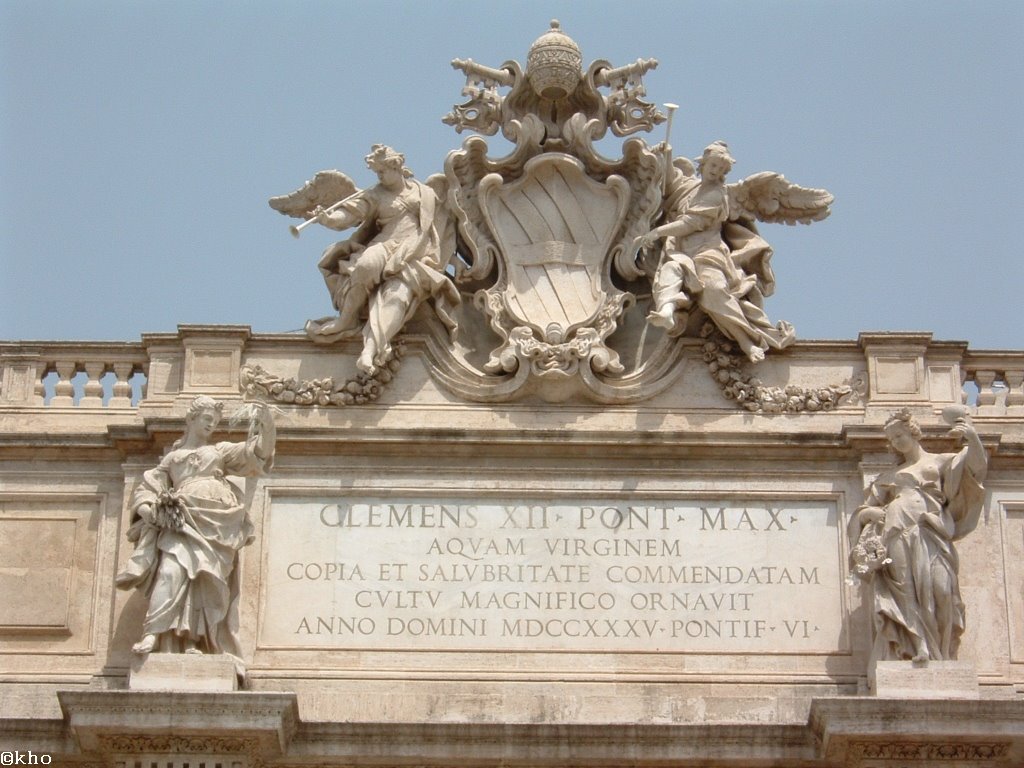 Trevi-Brunnen Inschrift Trevi-Brunnen Inschrift