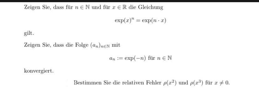 Übungen Mathe Relative Fehler Und Gleichung Beweisen? (Mathematik)