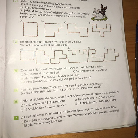 Umfang, Flächeninhalt Klasse 4? (Mathe, Geometrie, Fläche)