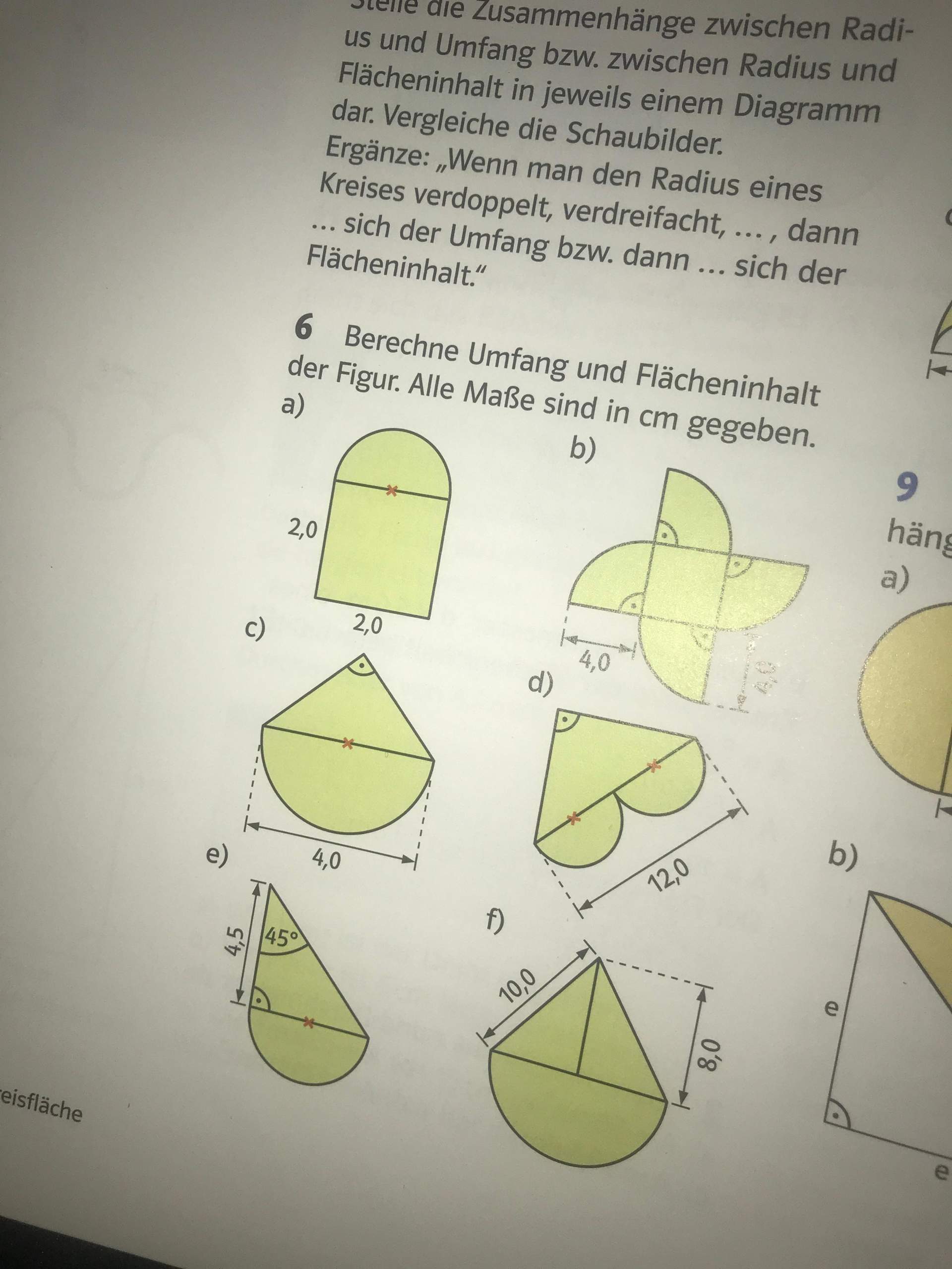 Umfang und Flächeninhalt berechnen? (Mathematik, Formel)