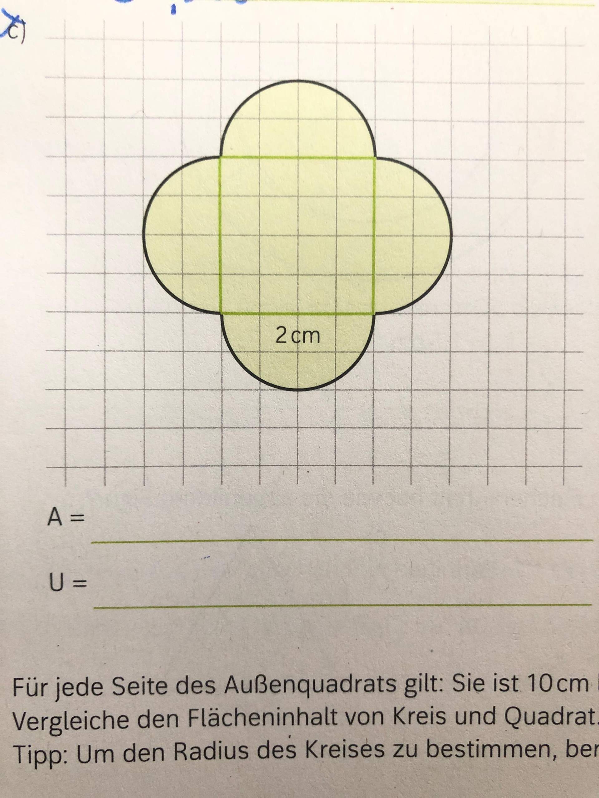Umfang und Flächeninhalt von Figuren berechnen? (Schule, Mathematik)