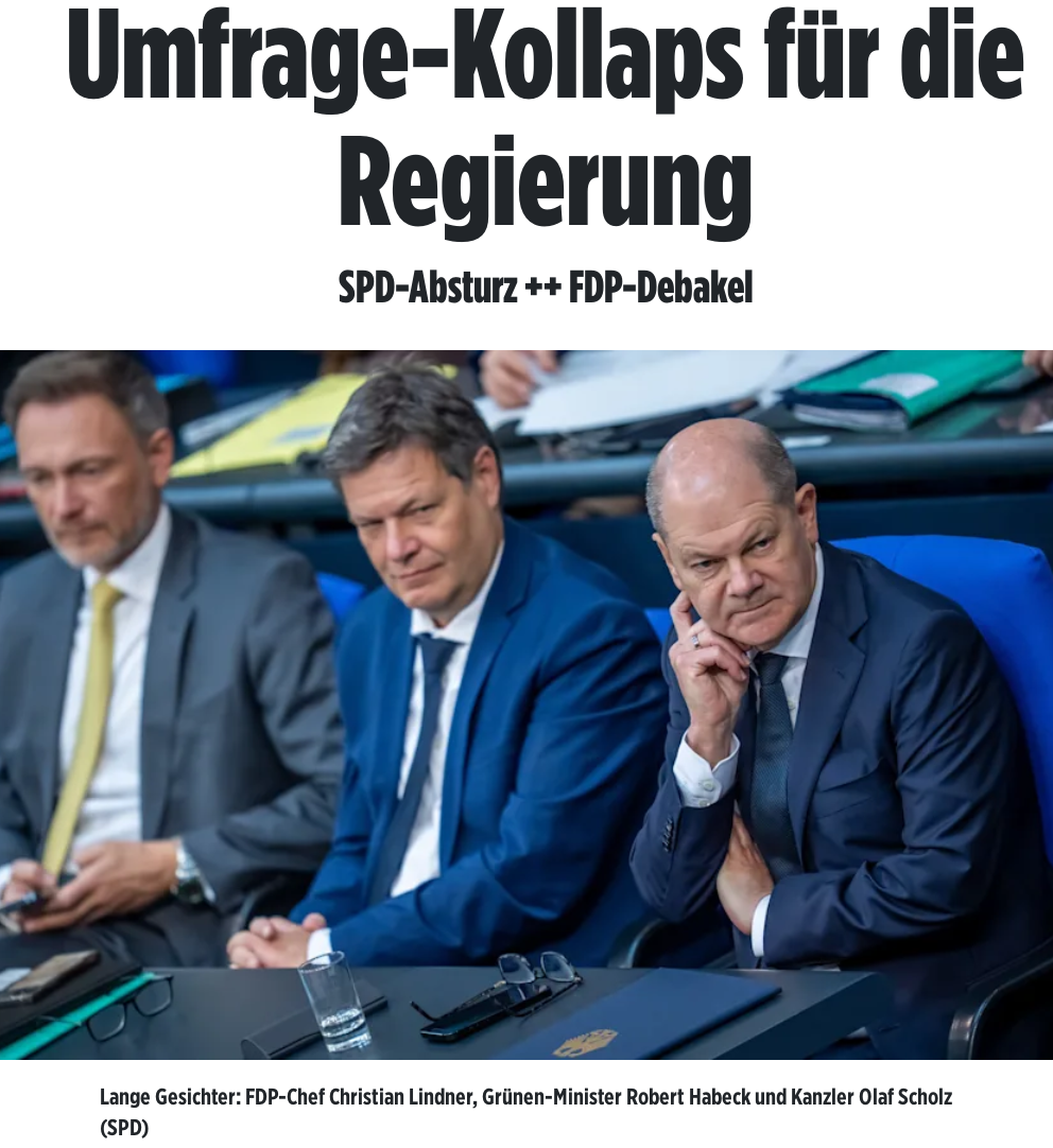 Umfrage Desaster Für Die Ampel. SPD Kommt Nur Noch Auf 14%. Was Sagt ...