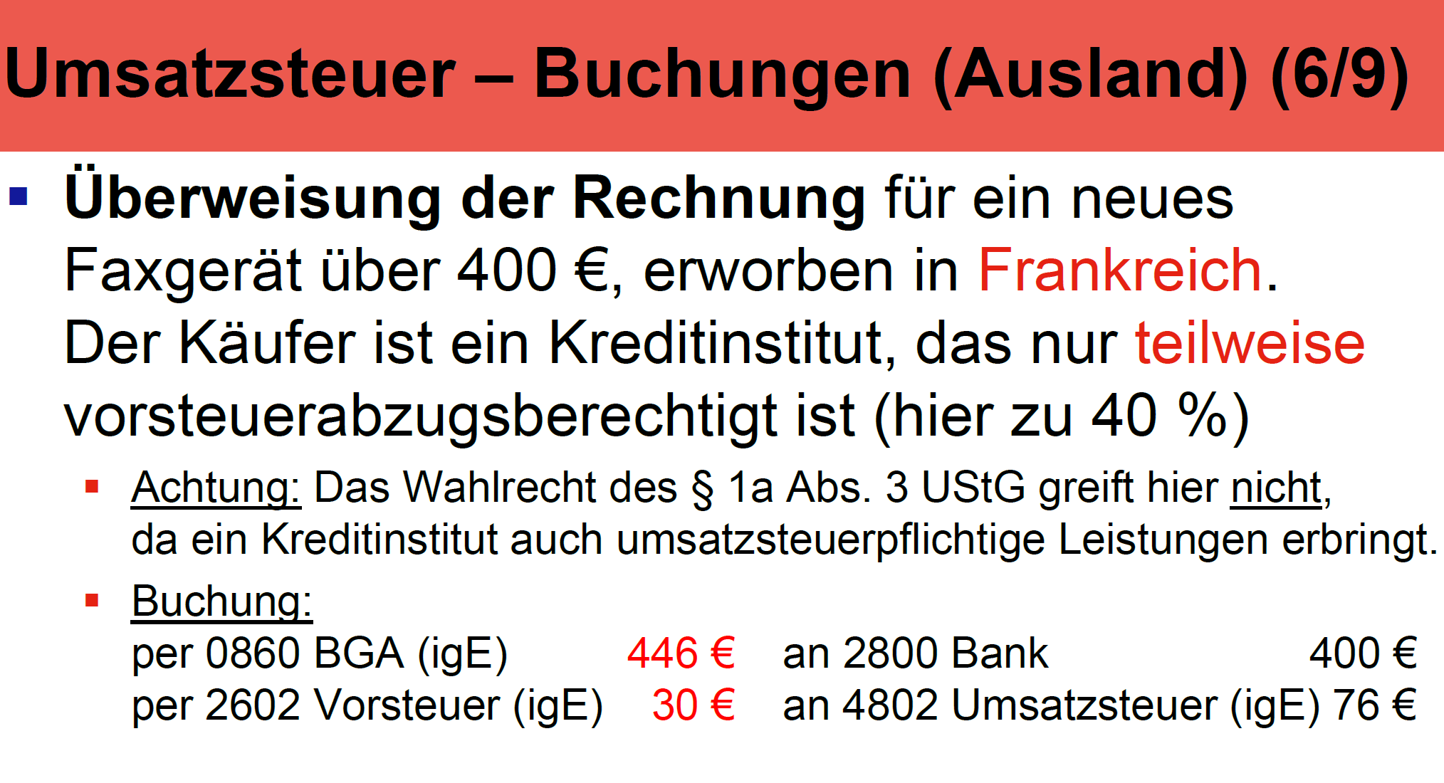 Umsatzsteuer Buchung Ausland Ige Steuern Finanzamt Buchfuhrung