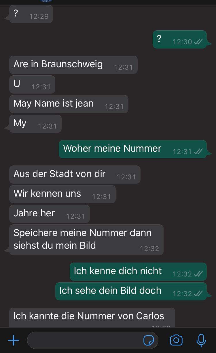 Unbekannte Nummer Angeschrieben? (Handy, Frauen, WhatsApp)