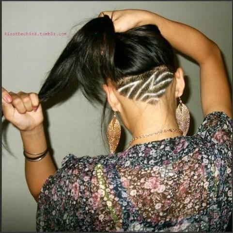 Frau undercut muster hinterkopf Undercut Frauen