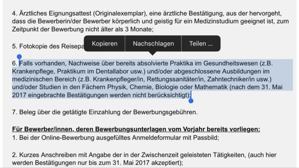 Hier der Abschnitt über die Zusatzleistungen  - (Schule, Gesundheit und Medizin, Ausbildung und Studium)