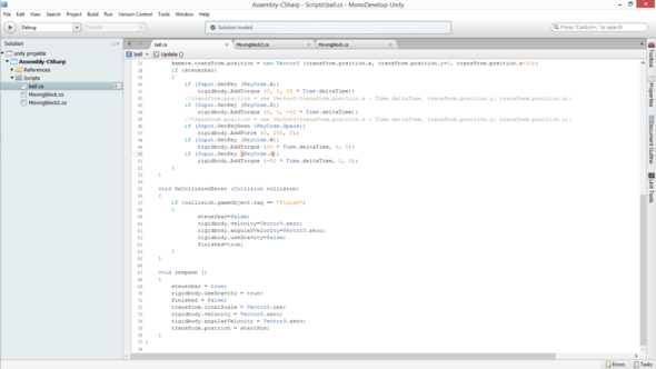 Unity Kleines Spiel Ball Hupft Nicht Richtig Jump And Run Spiel C Programmieren C Sharp