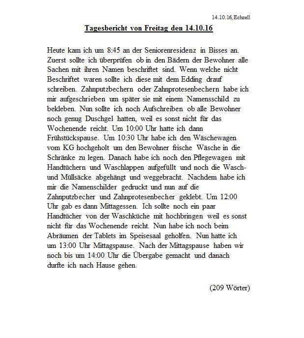 Unterschied Wochenbericht Und Tagesbericht Praktikum