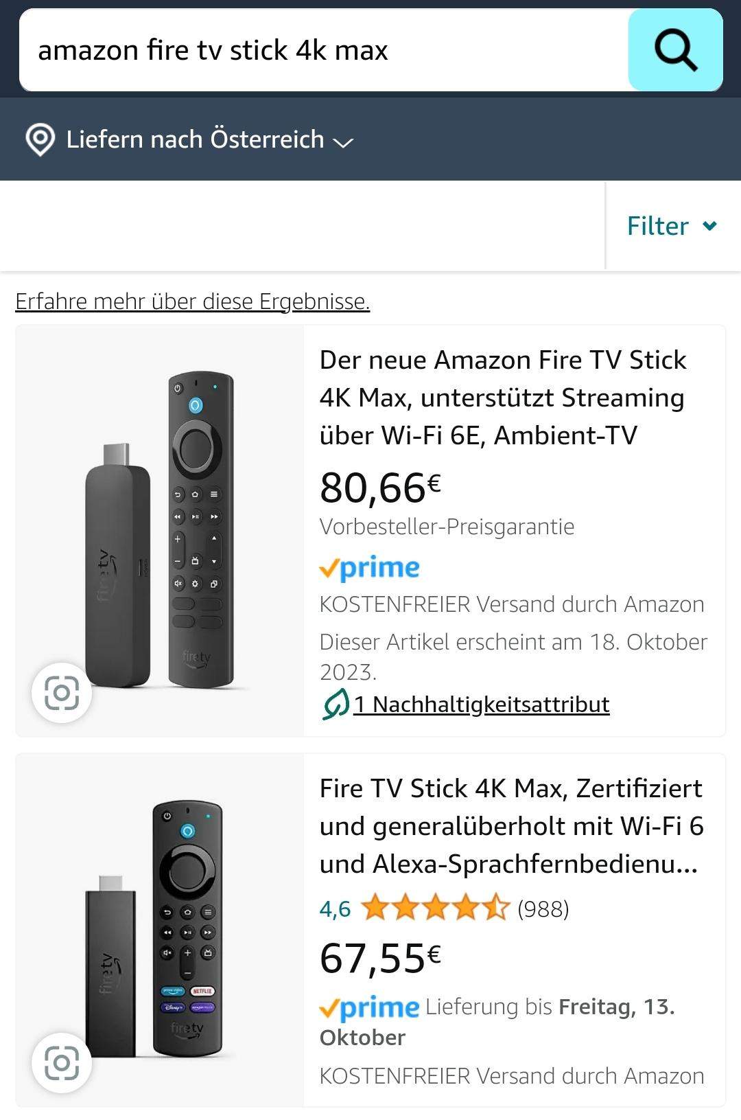 Unterschied zwischen den beiden Fire TV sticks? (Technik, Amazon)