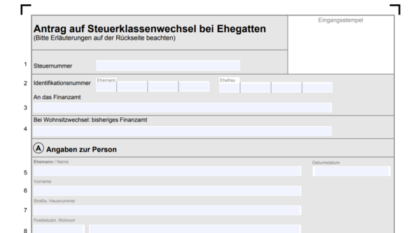 Antrag auf steuerklassenwechsel bei scheidung Antrag auf steuerklassenwechsel bei scheidung